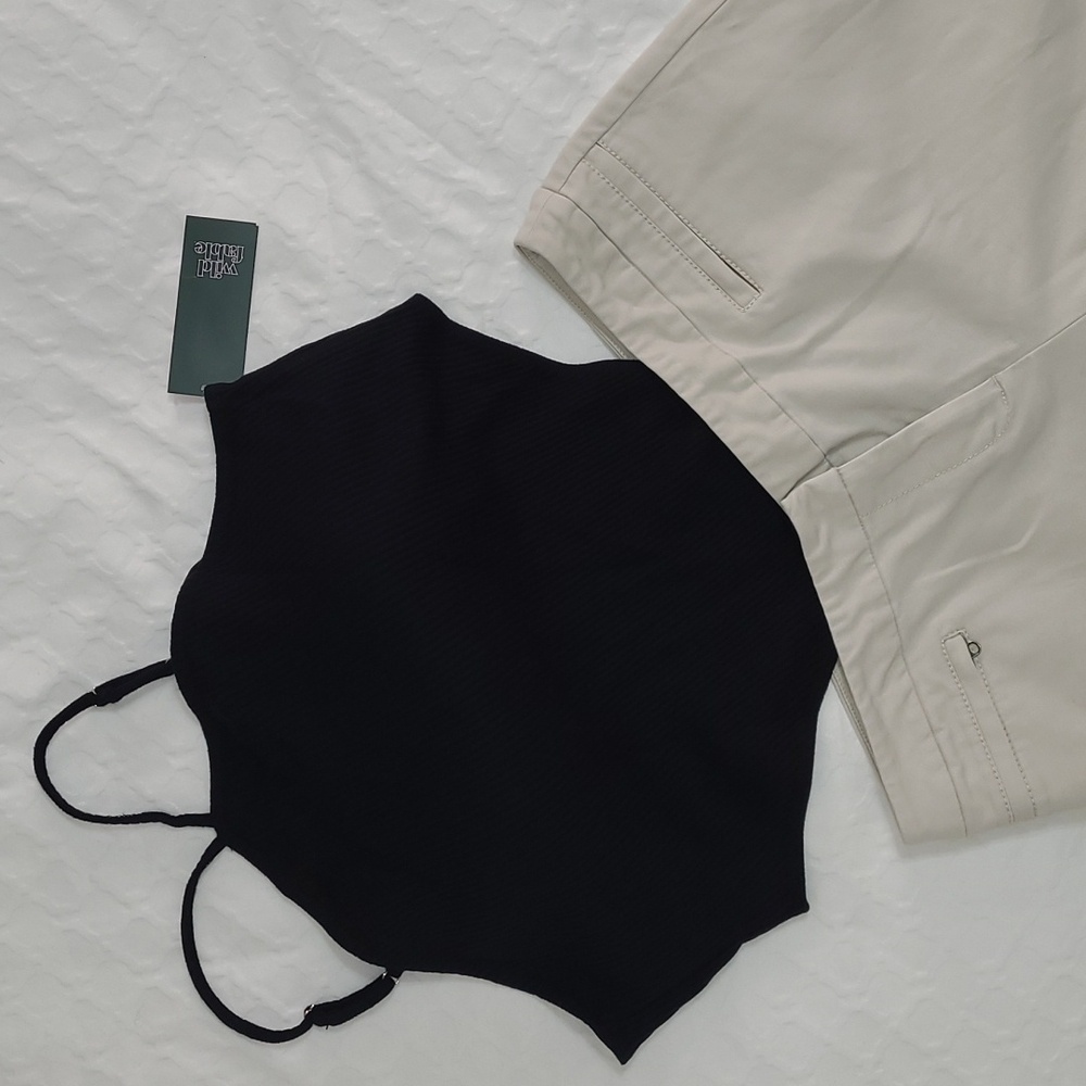 😍3/$25 Wild Fable Black Ribbed Bodysuit
